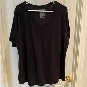 Terra & Sky Black V-Neck
